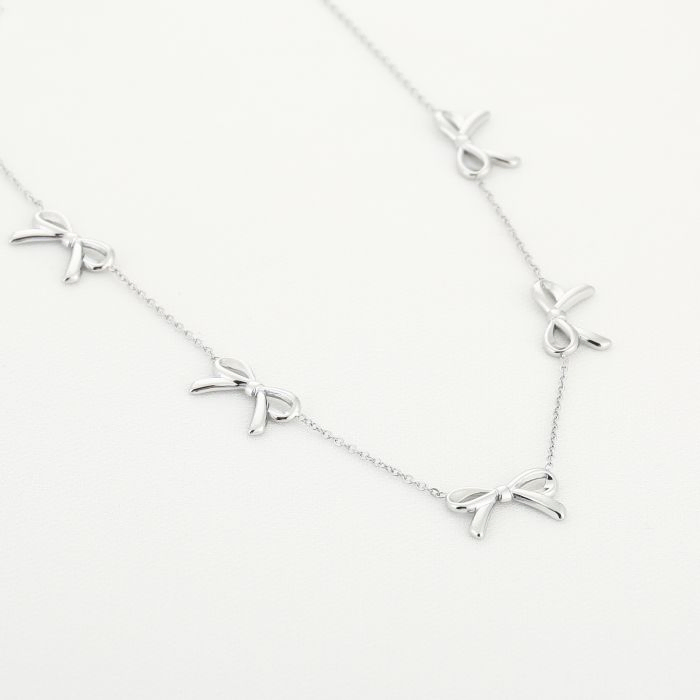 Silver Bow Necklace