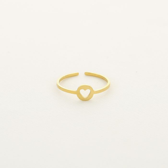 Gold Open Heart Ring