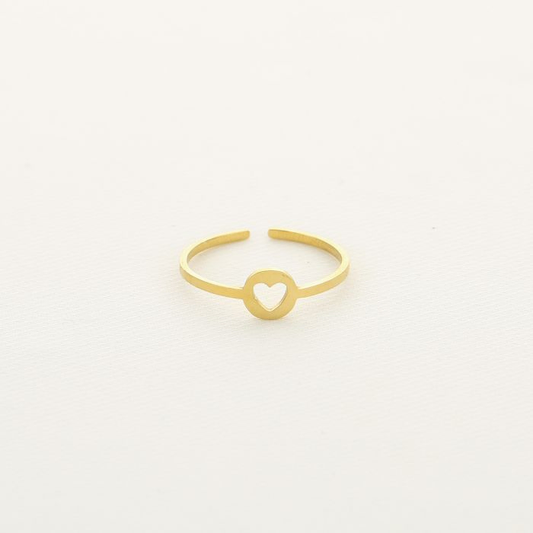 Gold Open Heart Ring