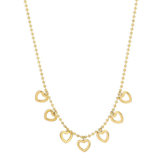 Gold Heart Chain Necklace