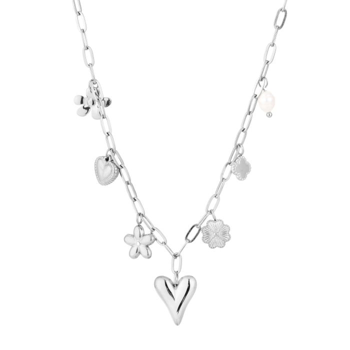 Silver Heart Charm Necklace