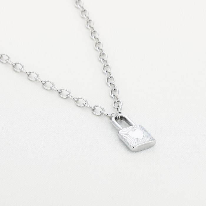 Stainless Steel Lock Necklace