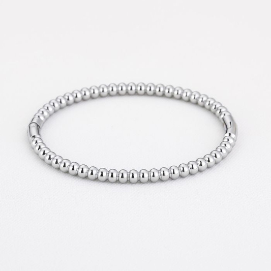 Silver Beaded Bracelet