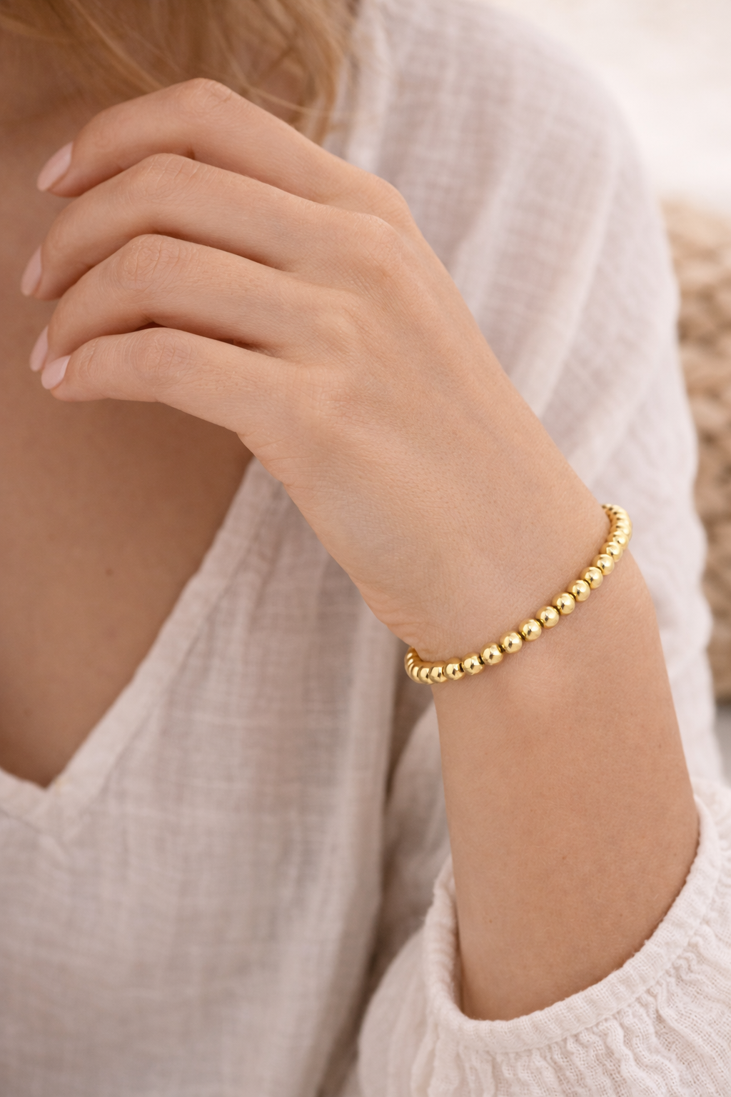 Gold Bead Bracelet