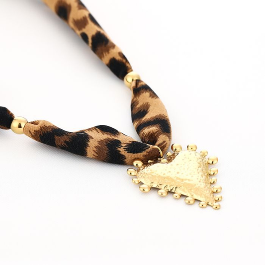 Leopard Heart Necklace