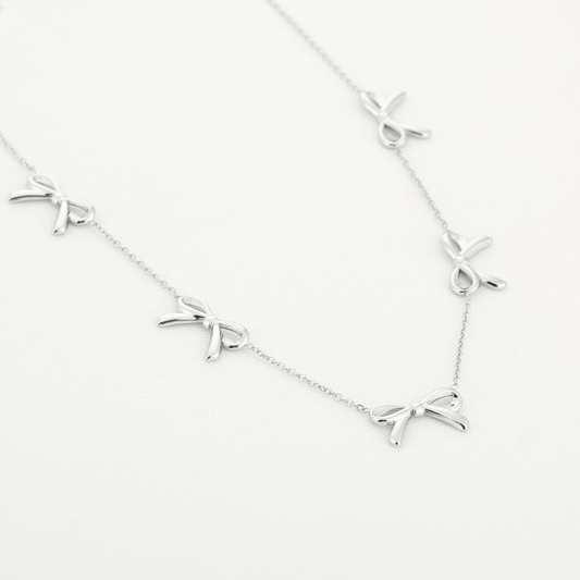 Silver Bow Necklace
